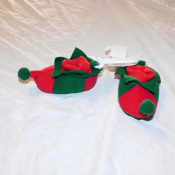 Baby Elf Slippers First Christmas Unisex 0-6 & 18-24 Months Costume Pjs NEW - Picture 1 of 2